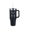 40oz Black Tumbler Lazer Engraved I |  University Of Texas