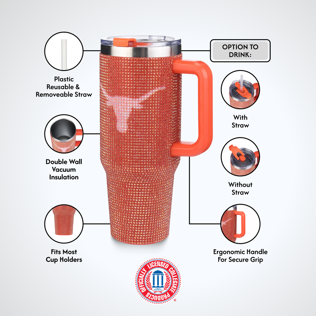 40oz TC Bling Game Tumbler w/ Vintage logo I |  University Of Texas