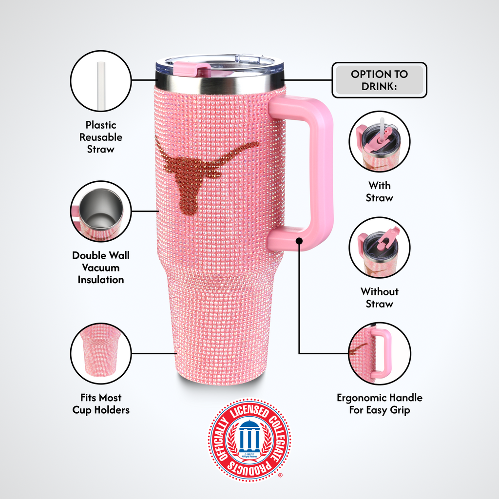 40oz Pink Bing Tumbler I |  University Of Texas