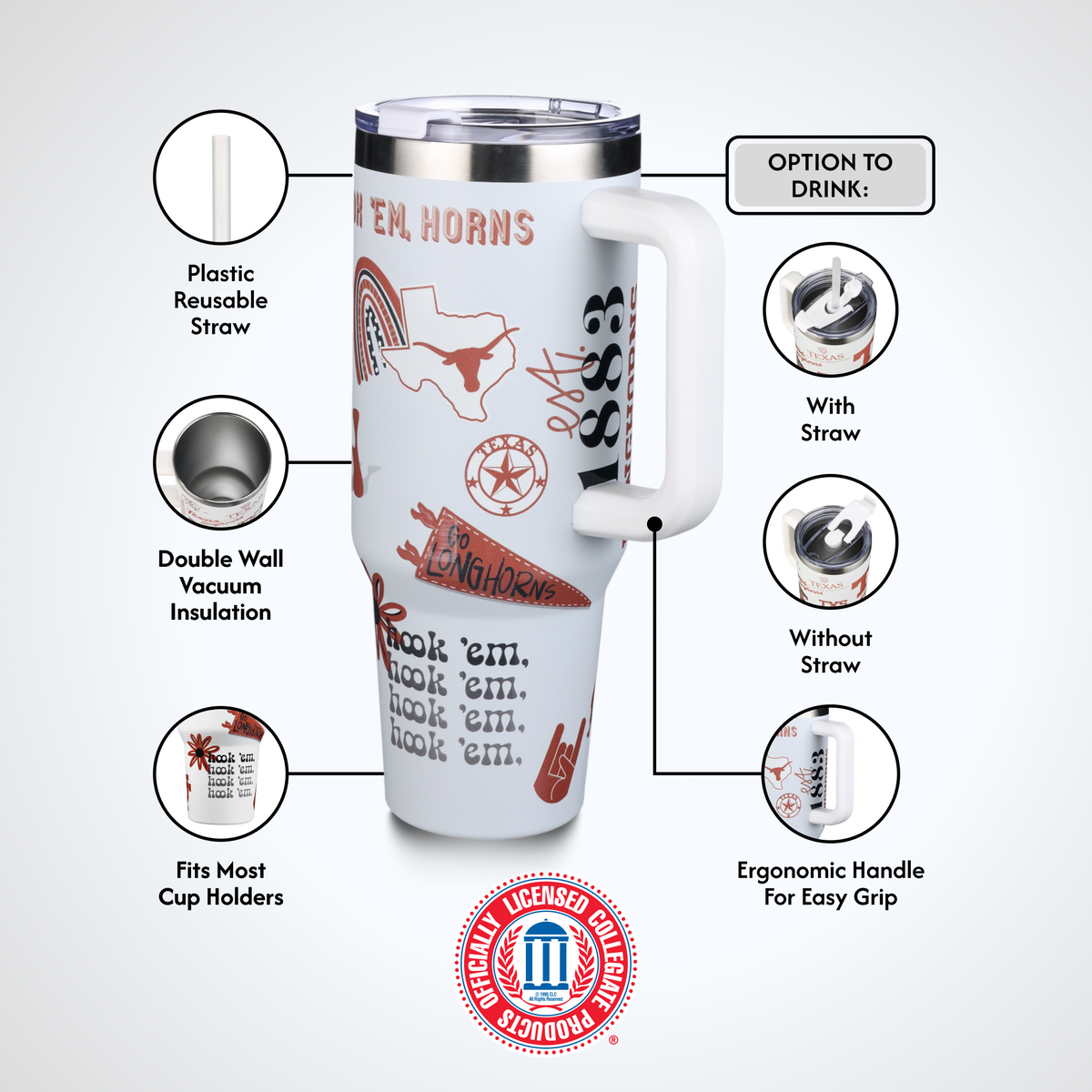 40oz Team Spirit Tumblers I |  University Of Texas