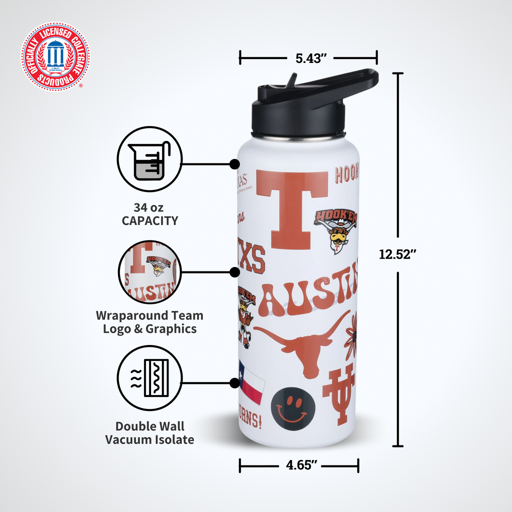 34oz Team Spirit Water Bottle I |  University Of Texas