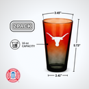 2-Pack Ombre Pint Glasses I |  University Of Texas