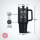 40oz Black Tumbler Lazer Engraved I |  University Of Tennessee