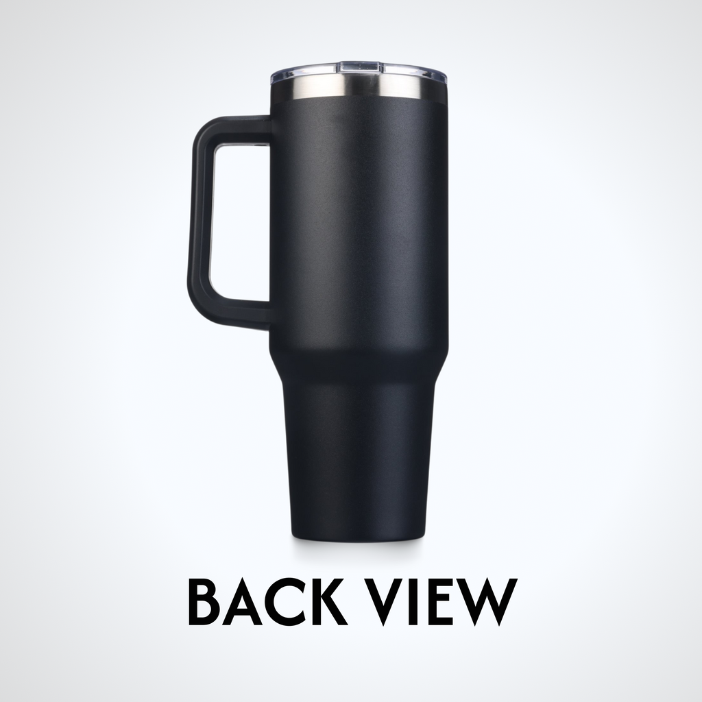 40oz Black Tumbler Lazer Engraved I |  University Of Utah