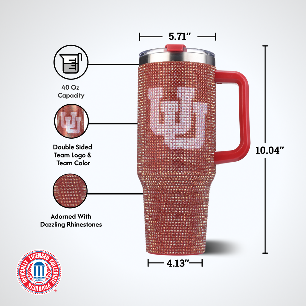 40oz TC Bling Game Tumbler w/ Vintage logo I |  University Of Utah