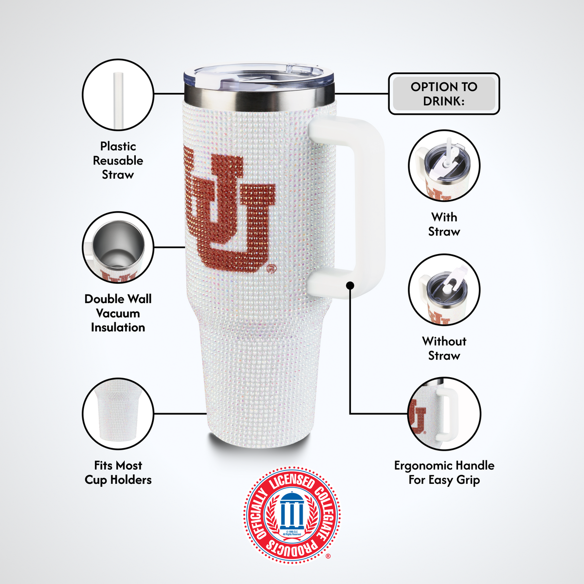 40oz Bling Colossal Tumbler | University of Utah