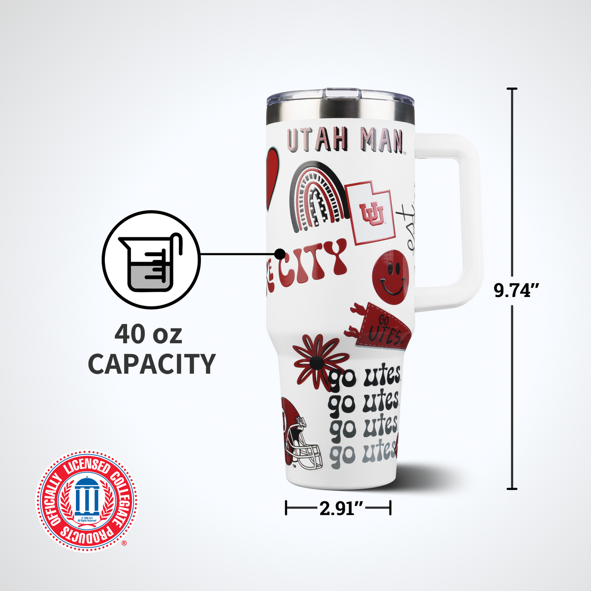 40oz Team Spirit Tumblers I |  University Of Utah