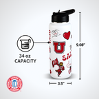 34oz Team Spirit Water Bottle I |  University Of Utah