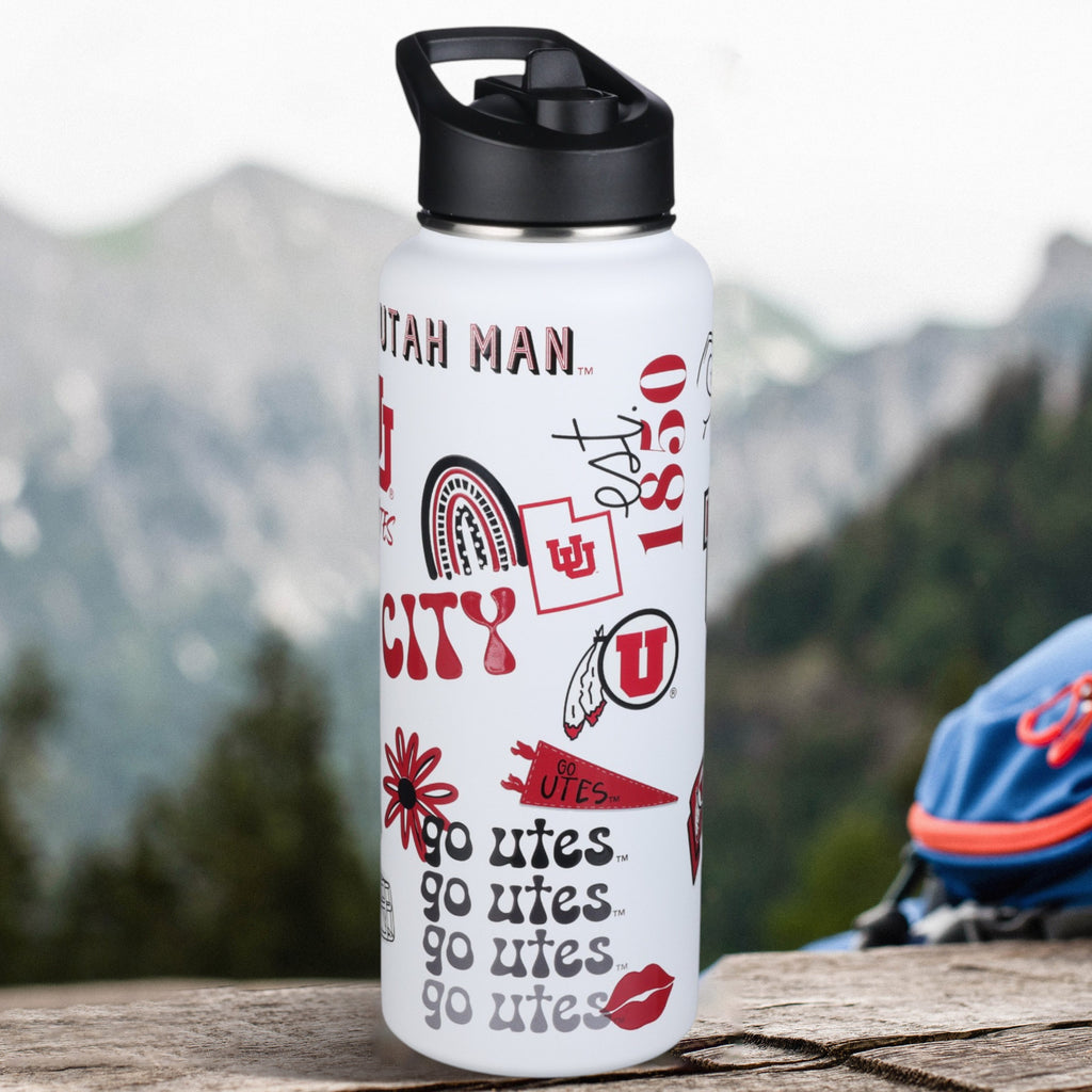 34oz Team Spirit Water Bottle I |  University Of Utah