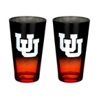 2-Pack Ombre Pint Glasses I |  University Of Utah