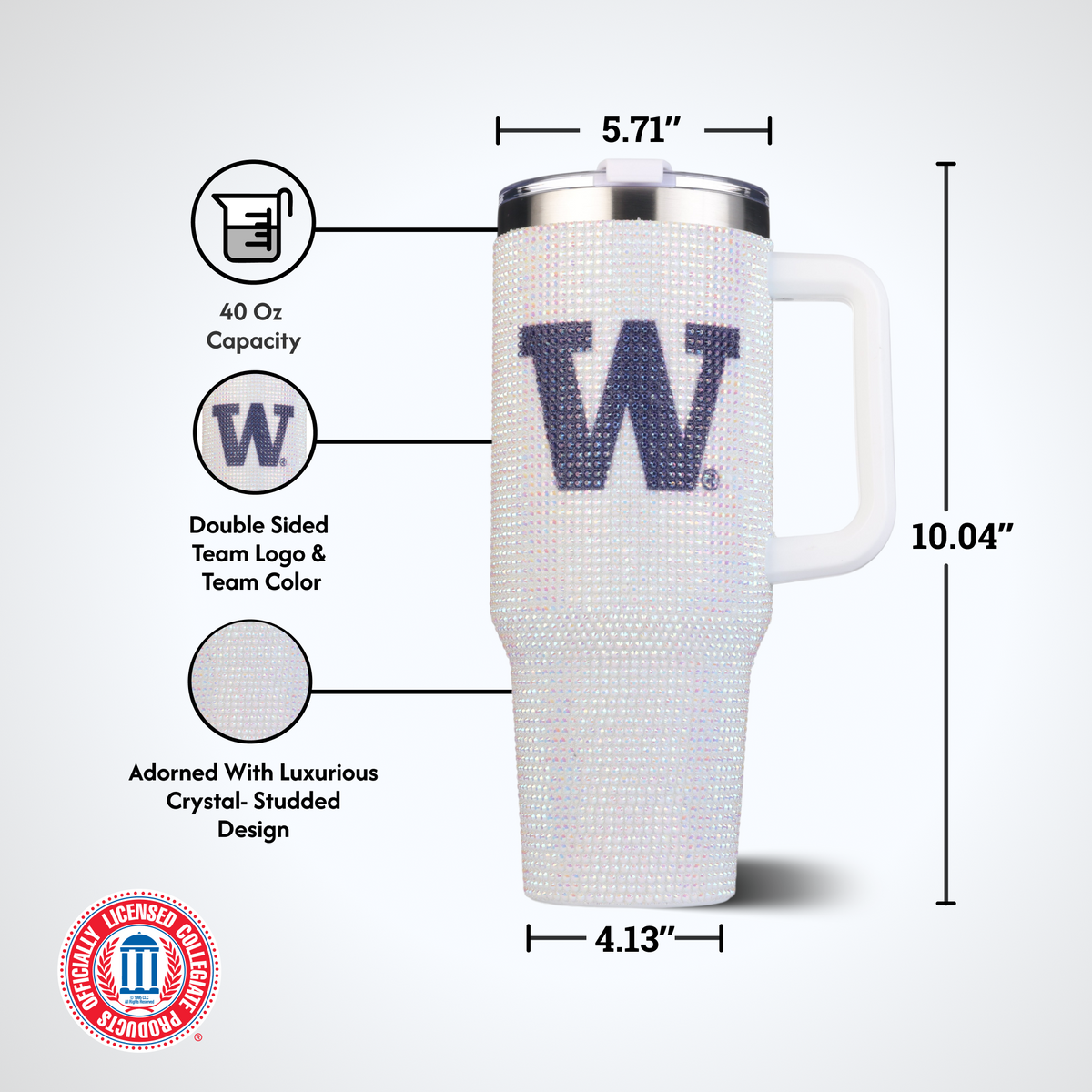 40oz Bling Colossal Tumbler | University of Washington