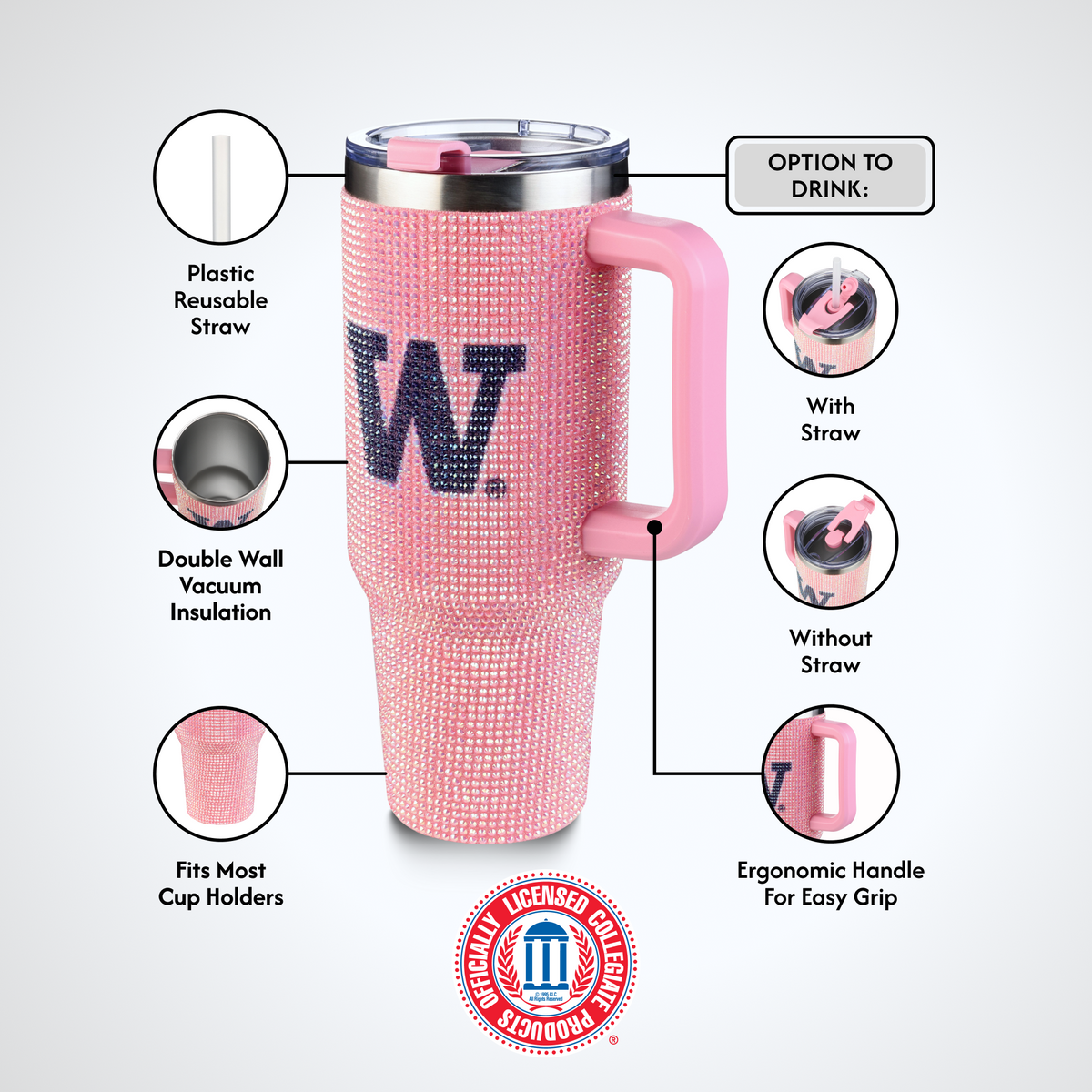 40oz Pink Bing Tumbler I |  University Of Washington