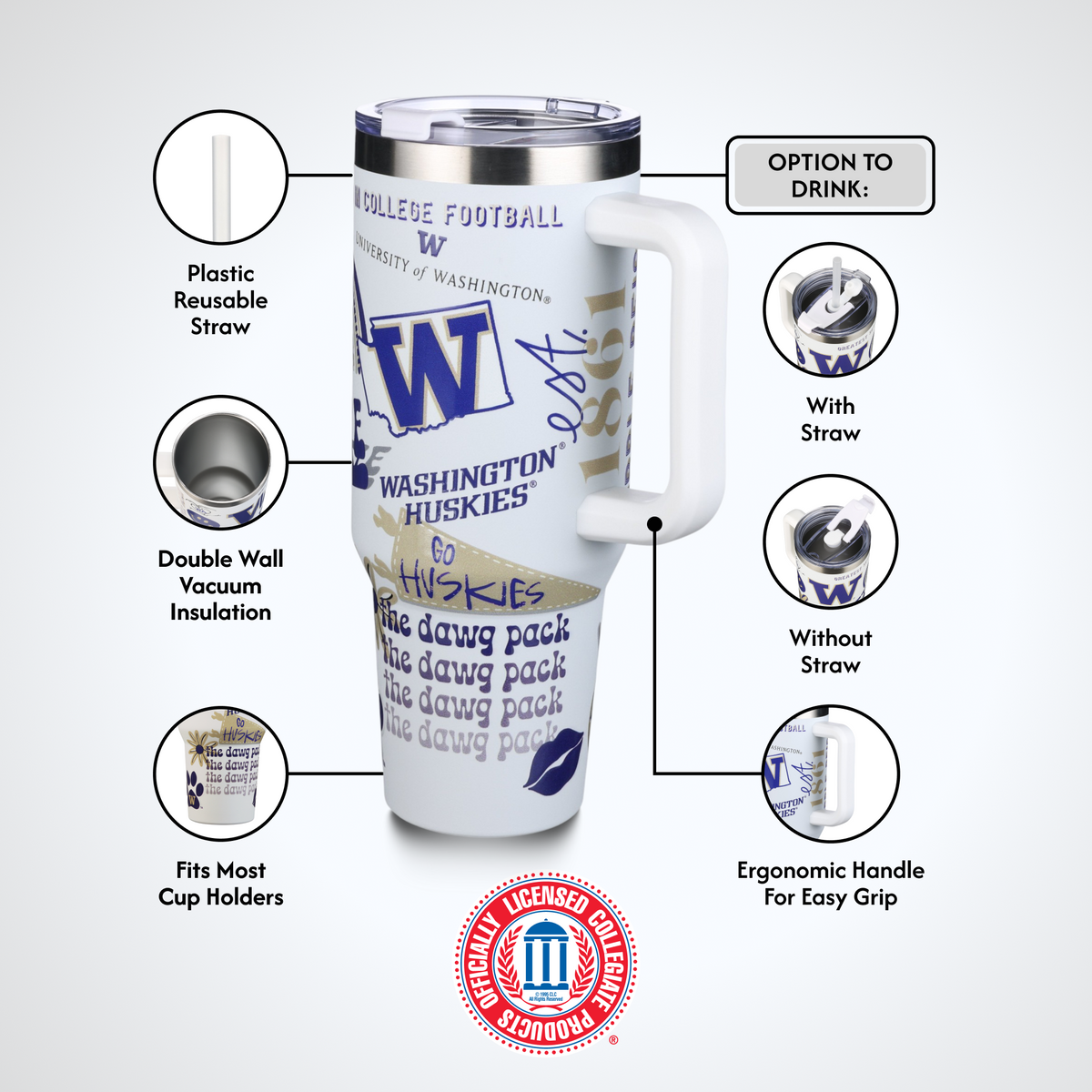 40oz Team Spirit Tumblers I |  University Of Washington