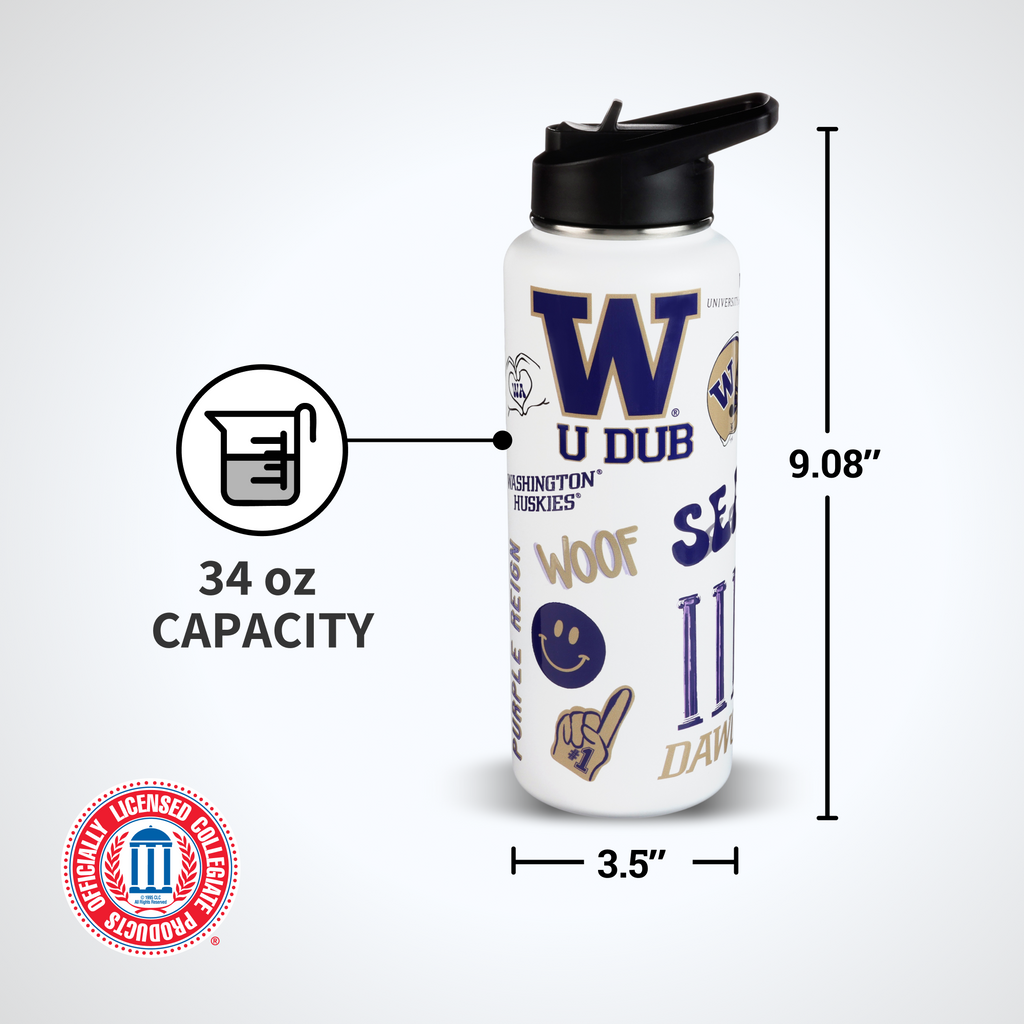 34oz Team Spirit Water Bottle I |  University Of Washington