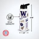 34oz Team Spirit Water Bottle I |  University Of Washington