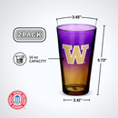 2-Pack Ombre Pint Glasses I |  University Of Washington