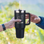 40oz Black Tumbler Lazer Engraved I |  University Of Wisconsin