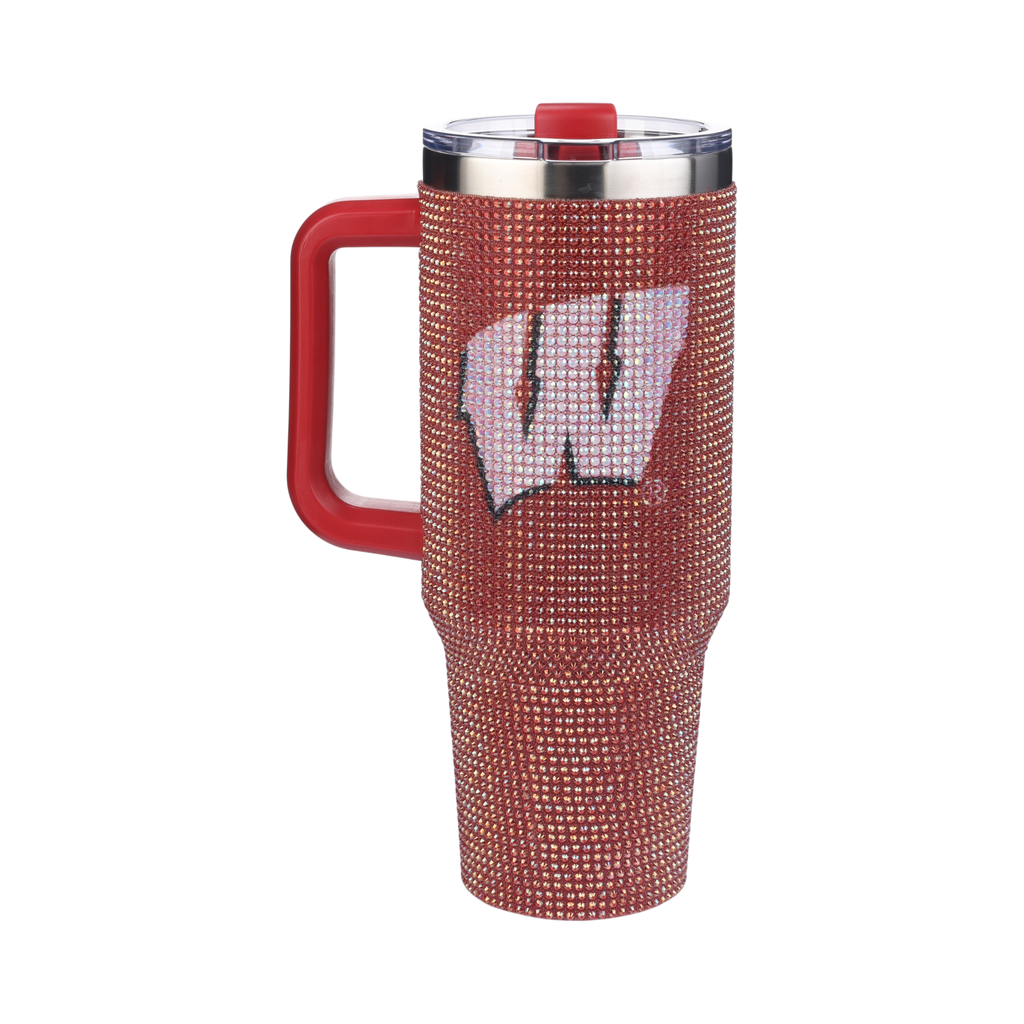 40oz TC Bling Game Tumbler w/ Vintage logo I | University Of Wisconsin