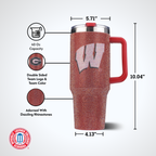40oz TC Bling Game Tumbler w/ Vintage logo I | University Of Wisconsin