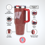 40oz TC Bling Game Tumbler w/ Vintage logo I | University Of Wisconsin