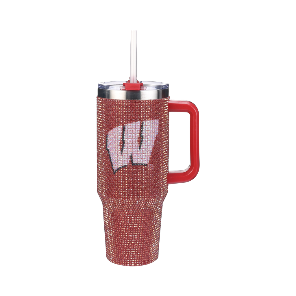 40oz TC Bling Game Tumbler w/ Vintage logo I | University Of Wisconsin