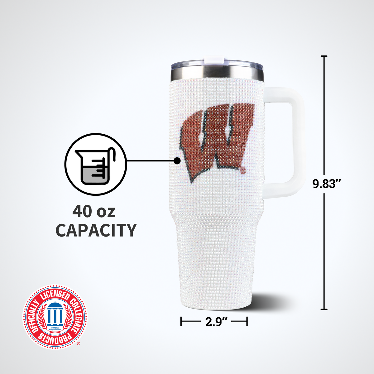 40oz Bling Colossal Tumbler | University of Wisconsin
