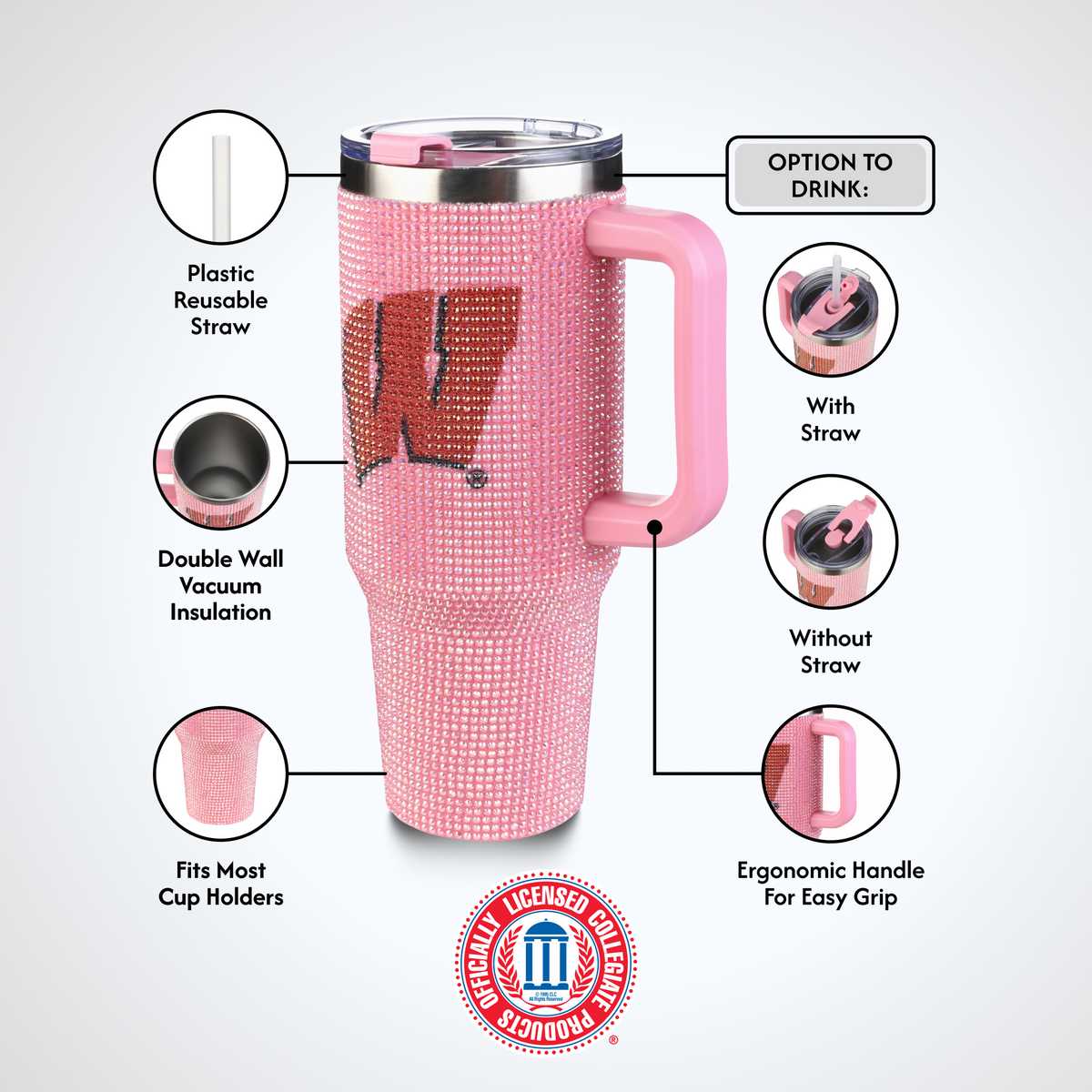 40oz Pink Bing Tumbler I |  University Of Wisconsin