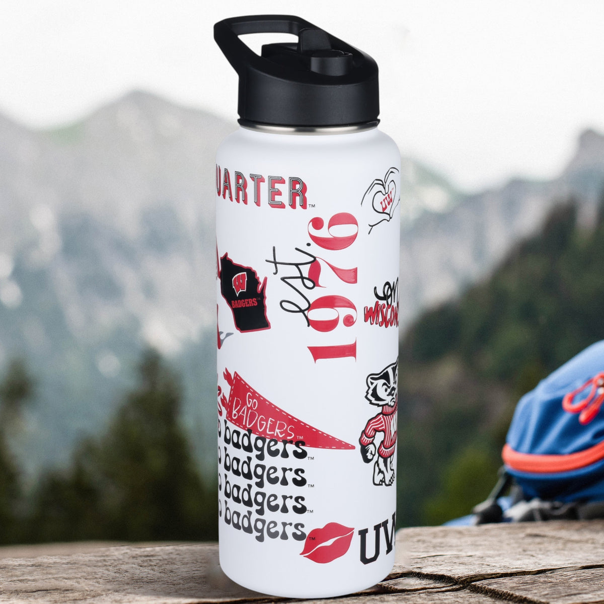 34oz Team Spirit Water Bottle I |  University Of Wisconsin