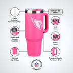 40oz Pink Game Day Tumbler I | Arizona Cardinals