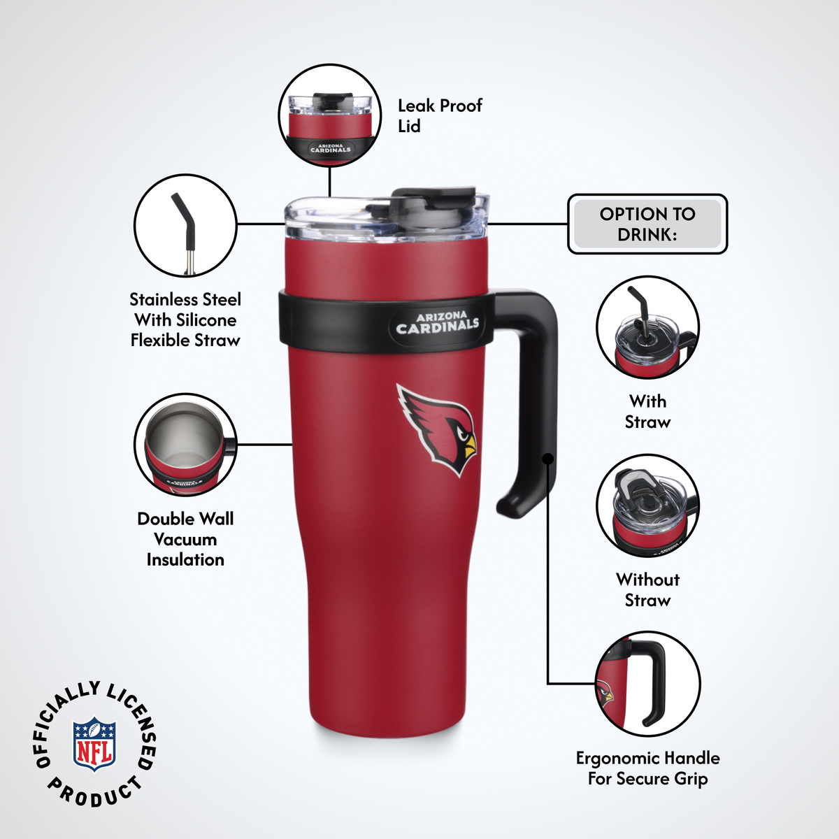 40oz Slim Tumbler I | Arizona Cardinals