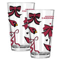  Cardinals 2pk 16oz Bow Pint Glass 