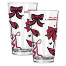  Cardinals 2pk 16oz Bow Pint Glass 