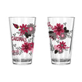 2pk 16oz Pint Glass, DP, Flowers | Arizona Cardinals