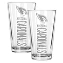 2pk 16oz Pint Glass Pinnacel Design | Arizona Cardinals