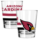 2pk 15oz Old Fashion Glass Big Stripes Design | Arizona Cardinals