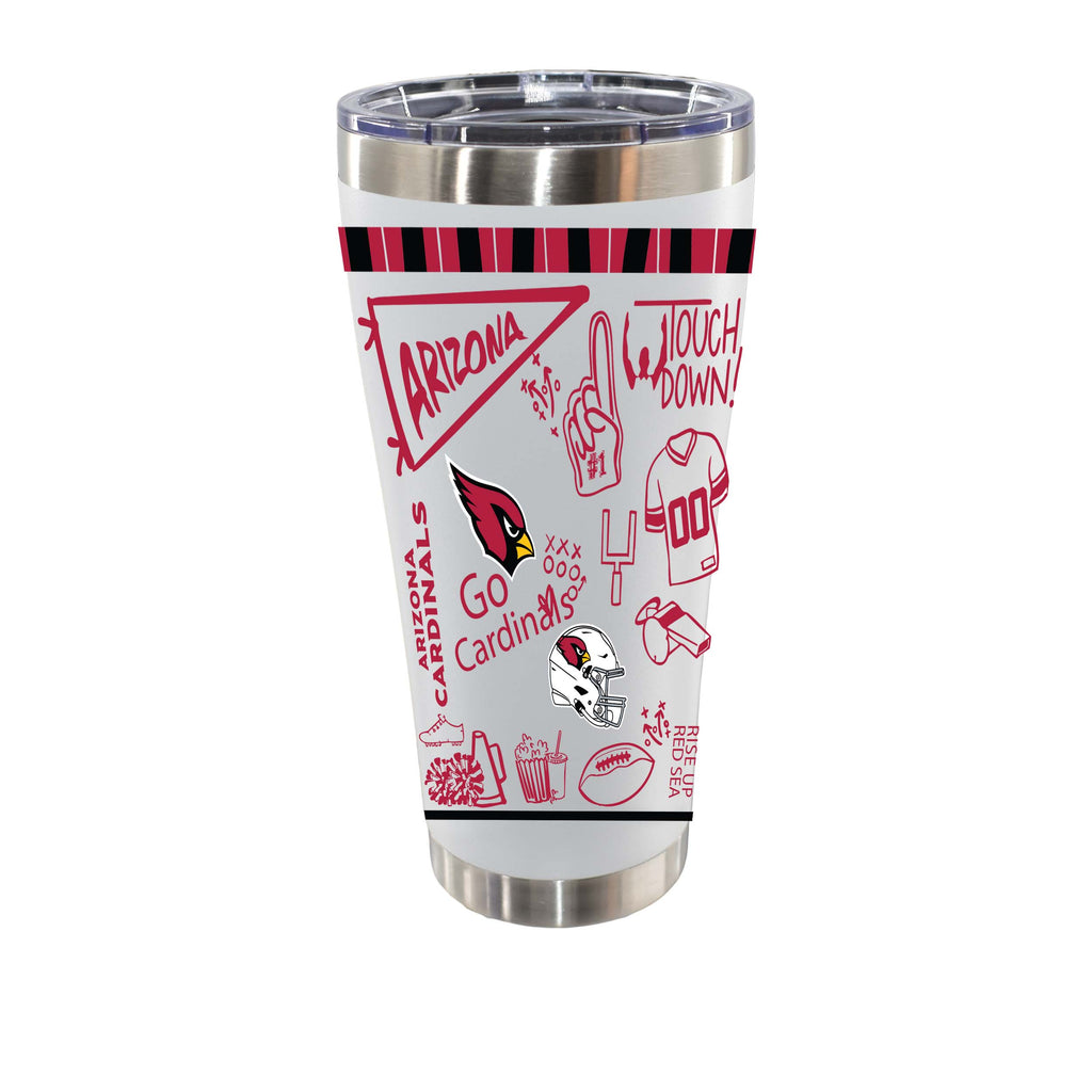 Sketchpad Design 30oz SS Tumbler | Arizona Cardinals