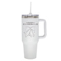  Cardinals 40oz Bow White Stainless Steel Colossal Tumbler 