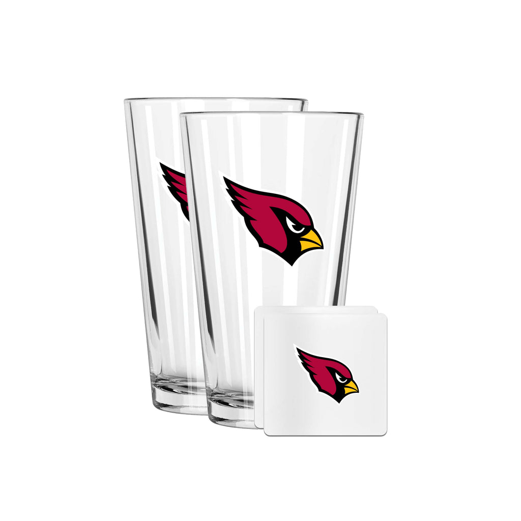 2 Pack Pint and Coasters Set| Arizona Cardinals