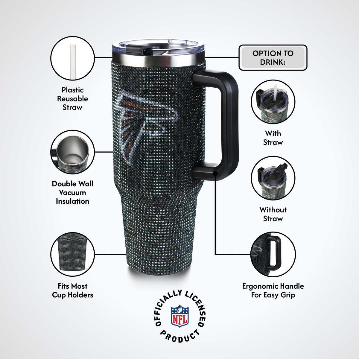 40oz TC Bling Game Day Tumbler I | Atlanta Falcons