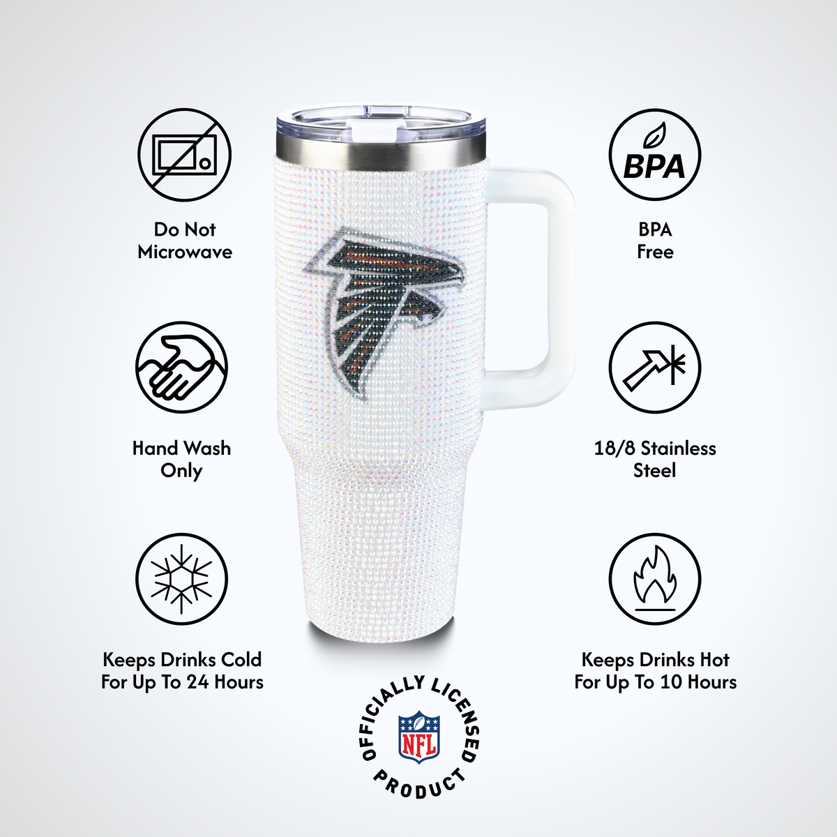 40oz Bling Collosal Tumbler | Atlanta Falcons