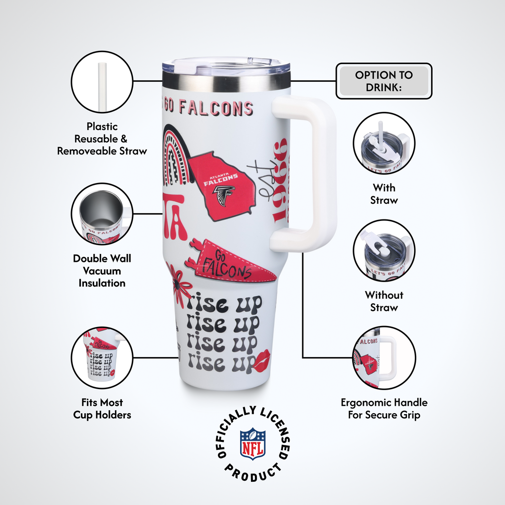 40oz Team Spirit Game Day Tumbler I | Atlanta Falcons