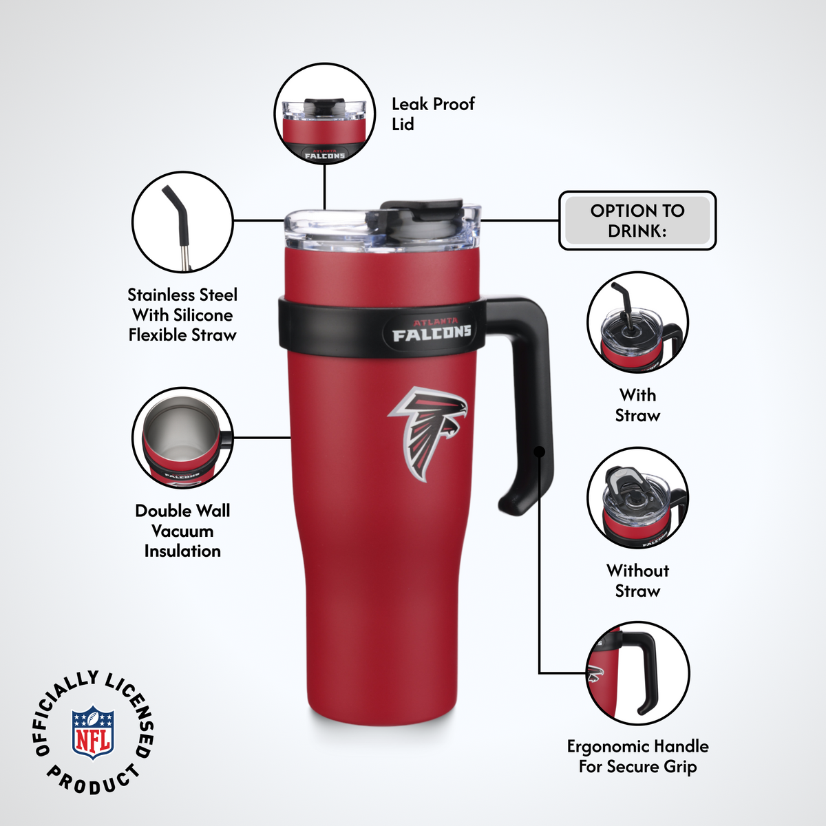 40oz Slim Tumbler I | Atlanta Falcons