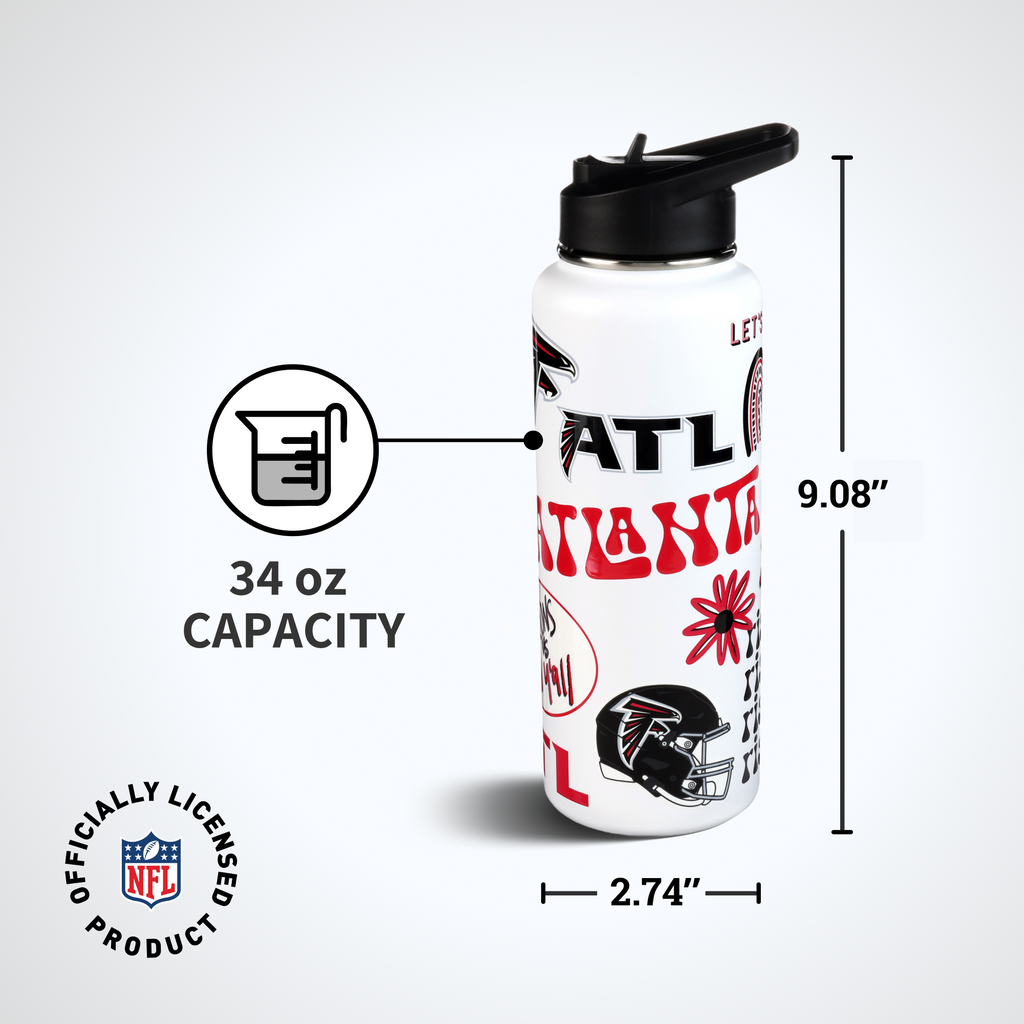 34oz Team Spirit Water Bottle I | Atlanta Falcons