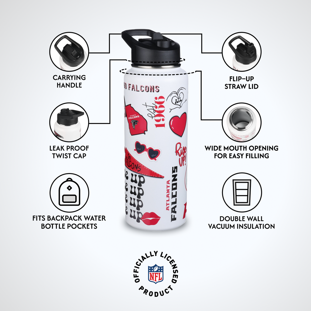 34oz Team Spirit Water Bottle I | Atlanta Falcons
