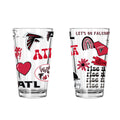 2pk 16oz Pint Glass, DP, Loco Design | Atlanta Falcons