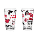 2pk 16oz Pint Glass, DP, Loco Design | Atlanta Falcons