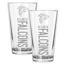 2pk 16oz Pint Glass Pinnacel Design | Atlanta Falcons