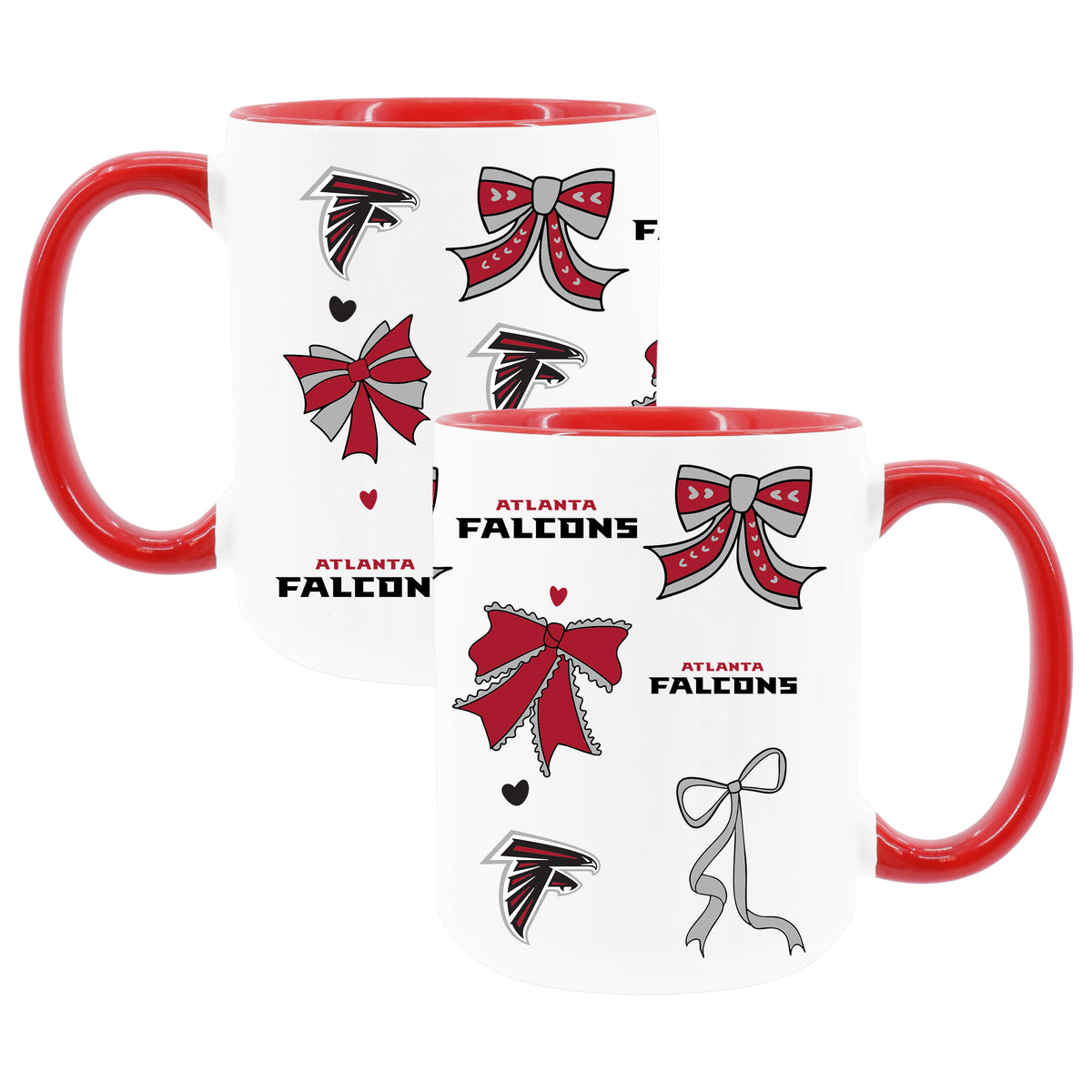  Falcons 2pk 15oz Bow Coffee Mug 