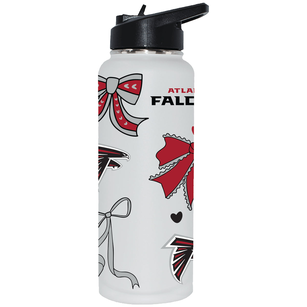  Falcons 34oz Bow White Quencher Water Bottle 