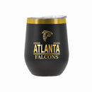 12 oz Stainless Steel Wine Tumbler with Gold Etched Classic Crew Team Design, Atlanta Falcons